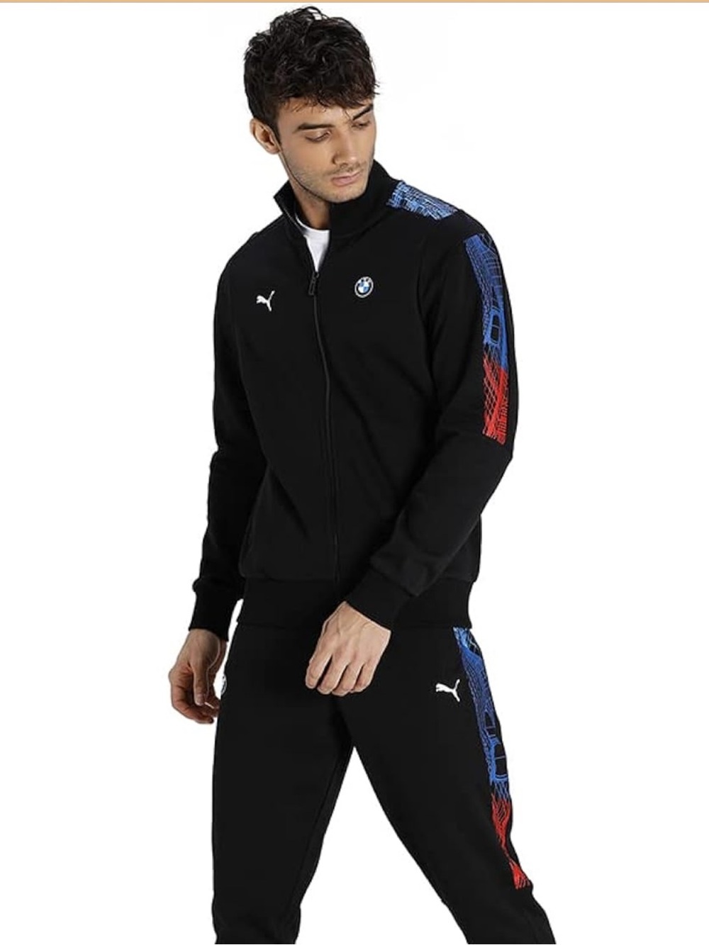 MEN'S PUMA BMW MMS T7 MOTORSPORT FUL ZIP TRACK JACKET Motorsports Medium Car